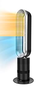 32-inch Space Heater Bladeless Tower Fan