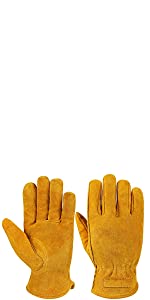 Magnet cowhide leather mesh breathable durable working work gloves