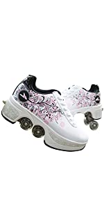 FLoral White Deformation Shoes
