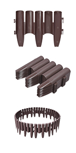 Rasenkante Kunststoff Holz Optik |