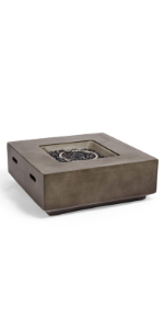 VonHaus Square Fire Pit Outdoor Heating Warmth