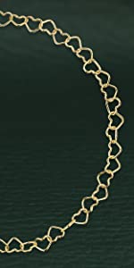 Gold Heart Link Bracelet