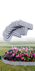 Stone look lawn edge