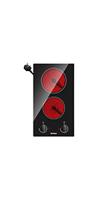 ceramic hob 2 burners