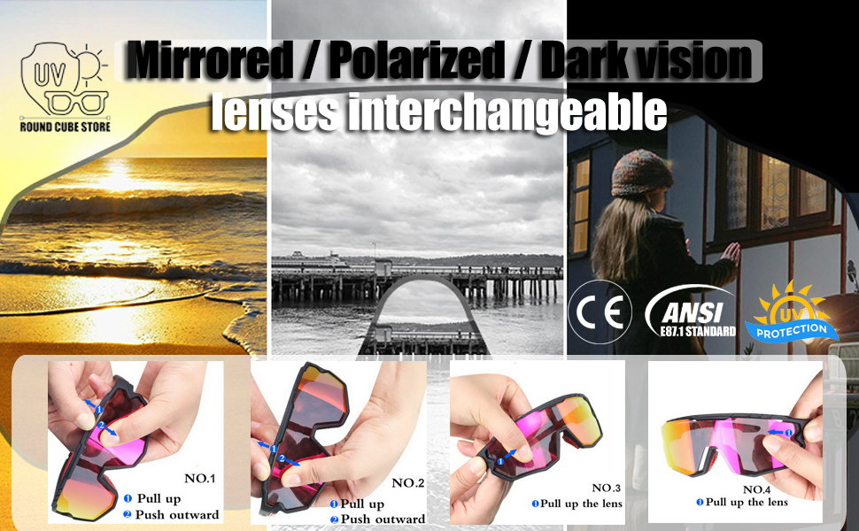 Round Cube night vision enhance glasses