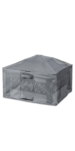 VonHaus Square Fire Pit Cover Waterproof Weather resistant UV resistant