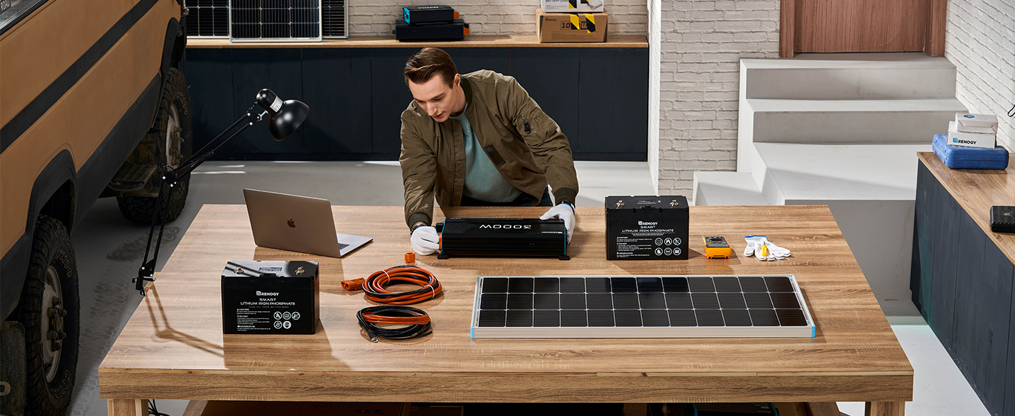 Renogy 2000W 240V Off-Grid Pure-Sine Wave Battery Inverter