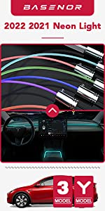 Tesla Model Y Model 3 Neon Light