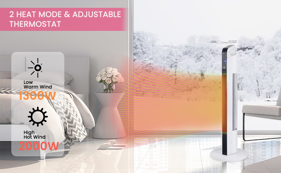 ceramic tower fan heater with timer heaters for home low energy indoor heater heater for home silent