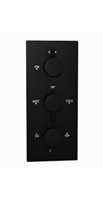 black matte shower valve