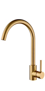 gold kitchen sink tap