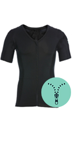 Pull Over Black Posture Shirt With Zipper