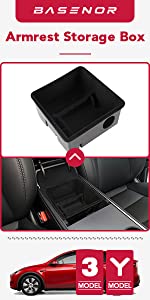 Tesla Model Y Model 3 Center Console Organizer Tray Accessoies