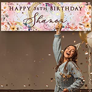 Happy birthday party banner indoor outdoor background backdrop