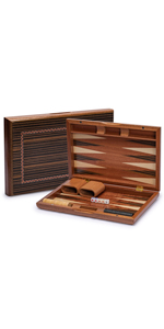  Wooden Inlaid Backgammon Game Set, 