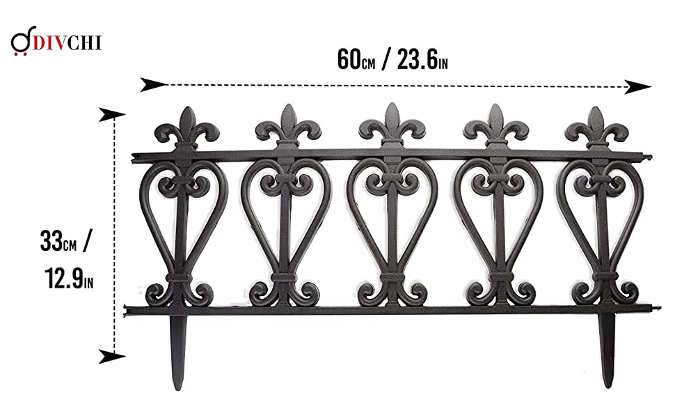 Garden Border Fence 4Pack Set