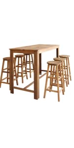 Outdoor Bar Set Bat Table with Barstool Balcony Bistro Furniture Outdoor Garden Furniture