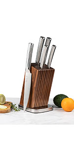 Kitchen Knife Set with Wooden Block