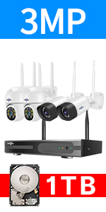 Hiseeu Wireless Security Camera System