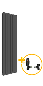 Anthracite Vertical Flat Panel 1600x450mm