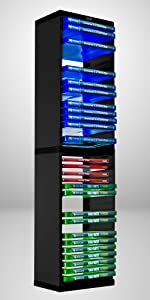 36 game black video game stand