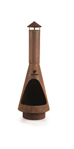 corten steel chiminea fire pit