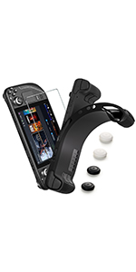 Hosanwell Steam Deck Case Kits screen protector thumb grips
