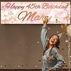 happy birthday flower party banner background backdrop