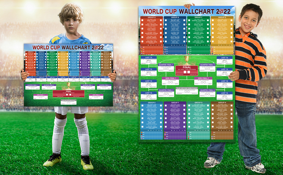 football world cup 2022 poster wall chart