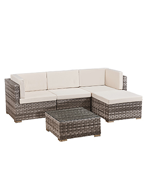 corner outdoor furniture with dining table