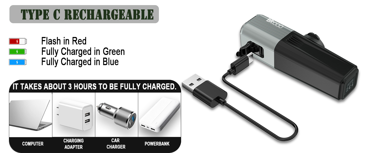 type-c charging light