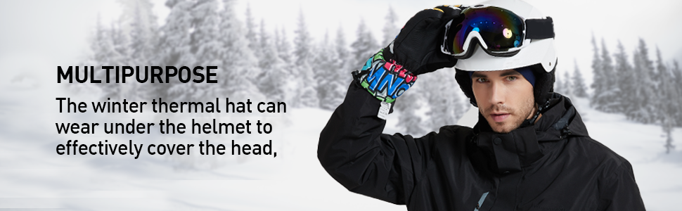 Arcweg Winter Fleece Hat Thermal Running Hat Windproof Fleece Cycling Hat