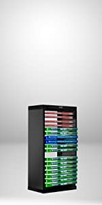 18 game black ps3 storage tower