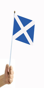 handheld scotland flags