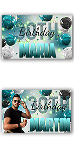 Birthday Party Banner Backdrop