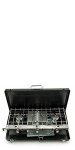 NJ FS-430 Foldable Camping Gas Stove Grill 3 Burner Portable Carry Case