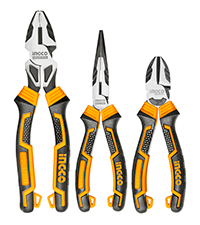 INGCO 3Pcs Plier Set High Leverage Hand Tools Pliers