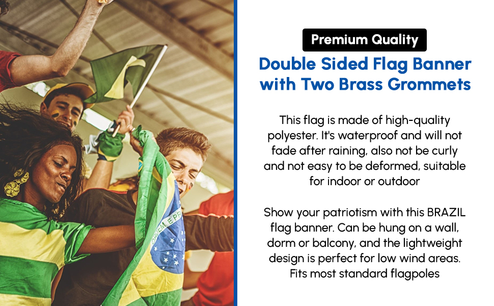 5X3FT Double Sided Flag Banner with Two Brass Grommets