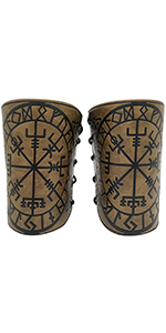 Viking Vegvisir Embossed Arm Bracers