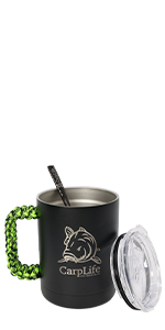 CarpLife Thermal Mug and spoon neon & black