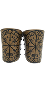 Compass Embossed Arm Bracers