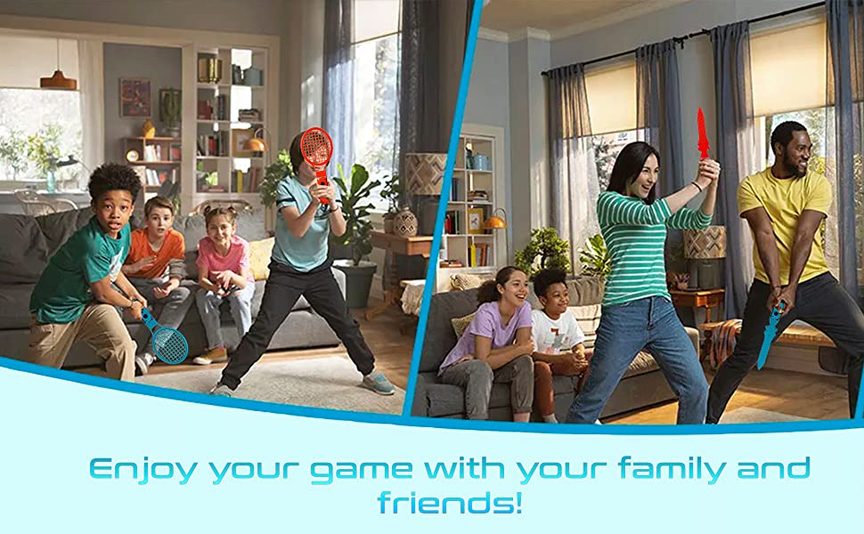 11 in 1 JoyCon Family Accessories Kit for Nintendo Switch Games