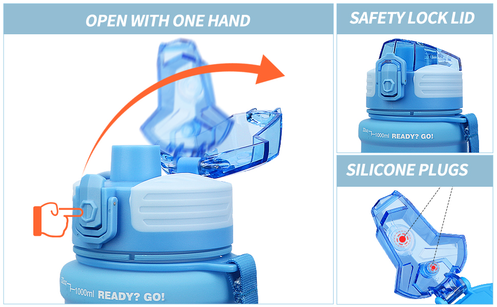 water bottle kids sports water bottle 1l water bottle gym water bottle daily water intake bottle