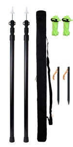 tarp poles telescoping telescopic lightweight portable for tent poles replacement