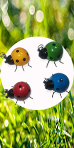 garden decor ornament ladybird ladybug bee butterfly