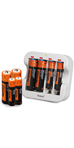 8pcs AA AAA Rechargeable Batteries With Charger