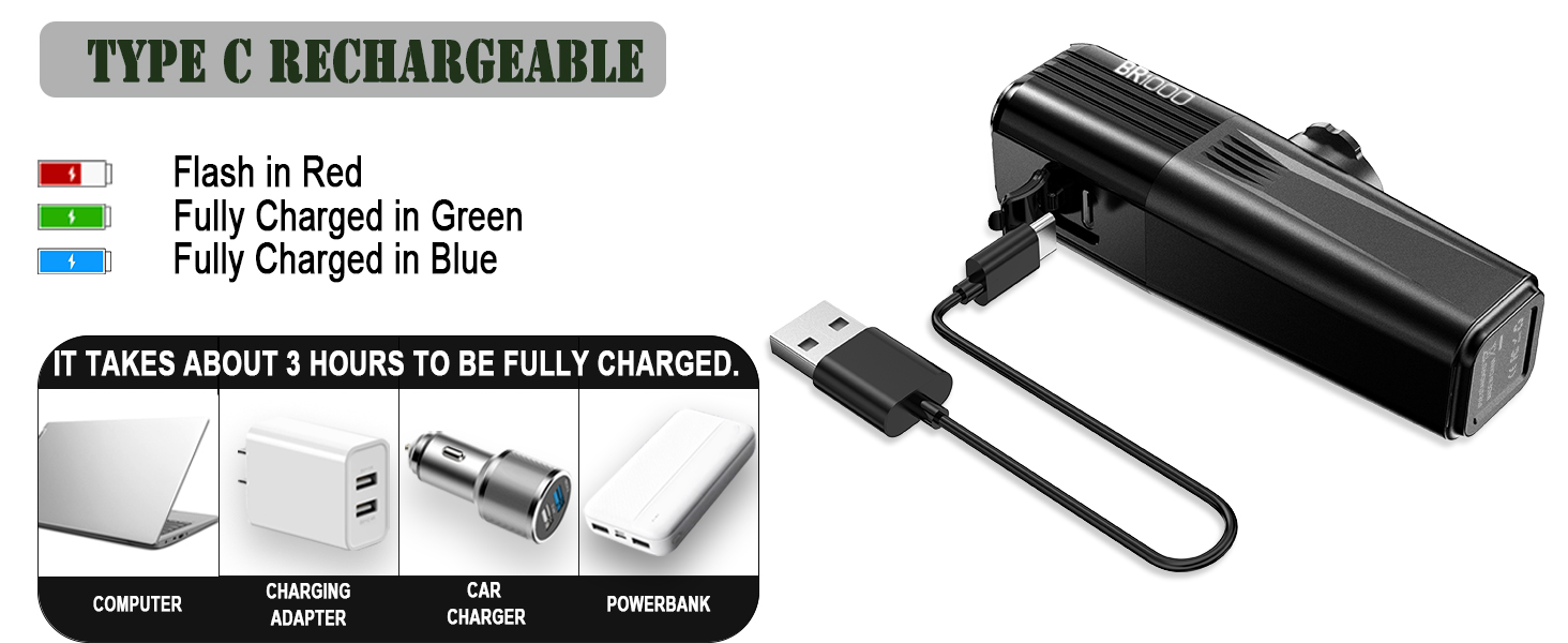 type-c charging light