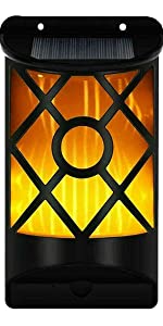Solar Flame LED Wall Light