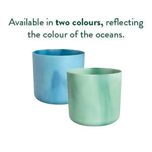 Elho The Ocean Collection pots made with maritime plastic