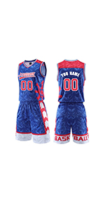 Custom Basketball Jersey Reversible Mesh Kit Printed Team Name